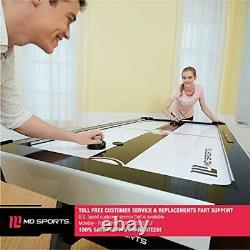 MD Sports Air Hockey Table for Adults and Kids with LED Lights and Sound Effe