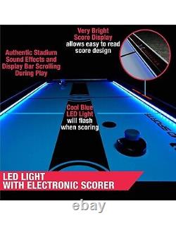 MD Sports Air Hockey Table for Adults and Kids, with LED Lights and Sound Effects