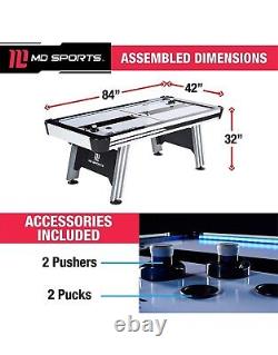 MD Sports Air Hockey Table for Adults and Kids, with LED Lights and Sound Effects