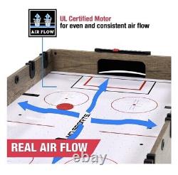 MD Sports Combo 48 Air Powered Hockey, Foosball, And Billiard Game Table