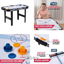 Mesa De Hockey Accionada Por Aire De 4 Pies Con Anotador De Luz LED Interactivo