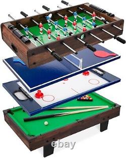 Mesa De Juegos Combinada Multiple Varios Juegos 4 En 1 Billar Futbolito PingPong