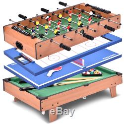 Mesa de billar mini pool ping pong y air hockey tenis futbolito fubolin 4 en 1