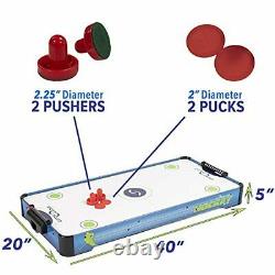 Mesa hockey aire motor electrico 2 empujadores 2 discos hockey juguete infantil