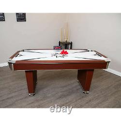 Midtown 6-Foot Air Hockey Table with Electronic Scoring and Cherry Wood-Tone