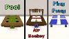 Minecraft 3 Table Games Building Tutorial Pool Air Hockey Ping Pong