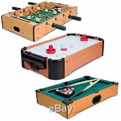 Mini Table Top Pool Air Hockey Football Foosball Soccer Family Games Toy Gift