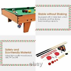 Multi Game Air Hockey Mini Pool Table Tennis Set 3in1 Tabletop Compact Combo Fun