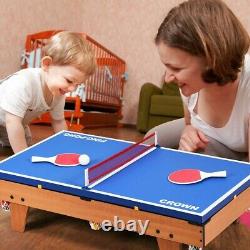 Multi Game Air Hockey Mini Pool Table Tennis Set 3in1 Tabletop Compact Combo Fun