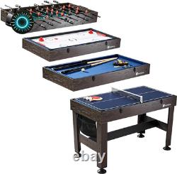 Multi Game Pool TableTable Tennis Pong Table Air Hockey Foosball 54 4-In-1 NEW