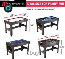 Multi Game Pool TableTable Tennis Pong Table Air Hockey Foosball 54 4-In-1 NEW