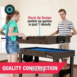 Multi Game Pool TableTable Tennis Pong Table Air Hockey Foosball 54 4-In-1 NEW