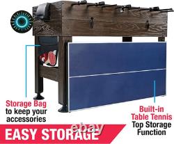 Multi Game Pool TableTable Tennis Pong Table Air Hockey Foosball 54 4-In-1 NEW