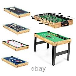 Multi Game Table, 10 in 1 Combo Game Table withFoosball Table, Air Hockey, Pool