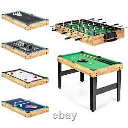 Multi Game Table, 10 in 1 Combo Game Table withFoosball Table, Air Hockey, Pool