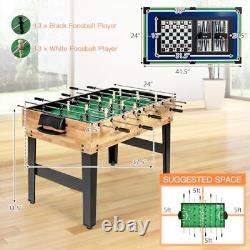 Multi Game Table, 10 in 1 Combo Game Table withFoosball Table, Air Hockey, Pool