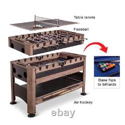 Multi Game Table 4 In 1 Air Hockey Foosball Pool Table and Table Tennis