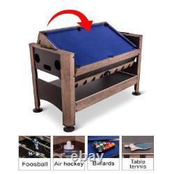 Multi Game Table 4 In 1 Air Hockey Foosball Pool Table and Table Tennis