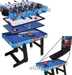 Multi Game Table 5-In-1 Combo Game Table, 5 Games with Hockey, Billiards, Table