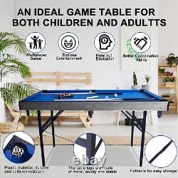 Multi Game Table, 5 in 1 Folding Portabel Games with Accessories pool table-1