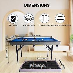 Multi Game Table, 5 in 1 Folding Portabel Games with Accessories pool table-1