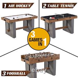 Multi Game Table Foosball, Table Tennis and Hockey Combo Table