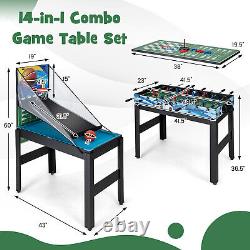 Multi Game Table Set Combo Game Table with Air Hockey, Bowling, Shuffleboard