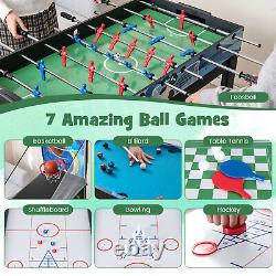 Multi Game Table Set Combo Game Table with Air Hockey, Bowling, Shuffleboard