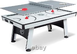 Multi-Game Tables 2-In-1 Air Hockey Table & Table Tennis Ping Pong Top Full Set