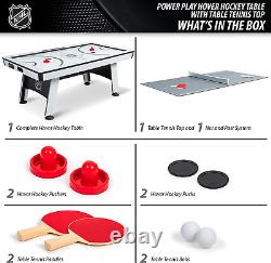 Multi-Game Tables 2-In-1 Air Hockey Table & Table Tennis Ping Pong Top Full Set