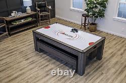 Multifunction 3-In-1 Dining Table, Air-Powered Hockey & Table Tennis Ping Pong