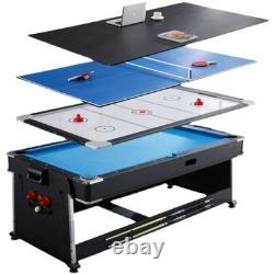 NEW 4 In 1 Multifunction 7FT Convertible Pool Table/Tennis/Office/Air Hockey NZ