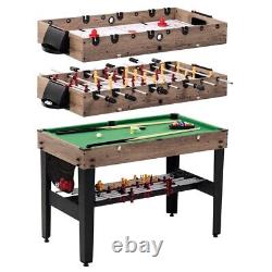 NEW 48 3-in-1 Multi Game, Pool Table, Air Hockey, Foosball Table, by MD Sports