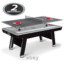 NHL 80 Power Play 2-In-1 Air Hockey Table with Table Tennis Top