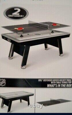 NHL 80 Power Play 2-in-1 Air Hockey Table with Table Tennis Top