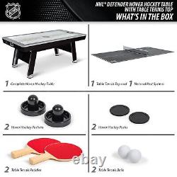 NHL 80 Power Play 2-in-1 Air Hockey Table with Table Tennis Top