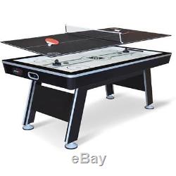 NHL 80-inch Air Powered Hover Hockey Table with Bonus Table Tennis Top
