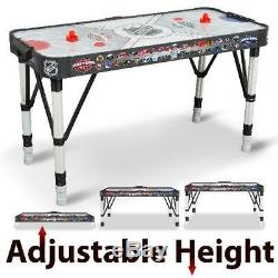 NHL Adjust and Store Air Powered Hockey Table Black and Grey 41 lbs, 54 in