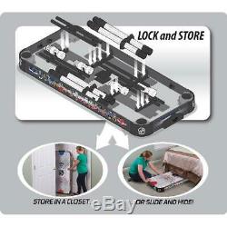 NHL Adjust and Store Air Powered Hockey Table Black and Grey 41 lbs, 54 in