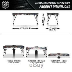 NHL Adjust and Store Air Powered Hockey Table Black and Grey 41 lbs, 54 in