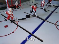 NHL Deluxe Rod Hockey Game Chicago Blackhawks vs Detroit Red Blue, Grey