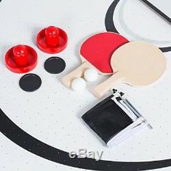 NHL Power Play Air Powered Hockey Table with Table Tennis Top 80 Inches Incl
