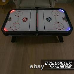 NHL Power Play Pro 84 Indoor Air Hockey Table with Overhead Projection LED and