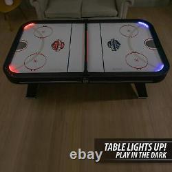 NHL Power Play Pro 84 Indoor Air Hockey Table with Overhead Projection LED and