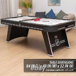 NHL Power Play Pro 84 Indoor Air Hockey Table with Overhead Projection LED and