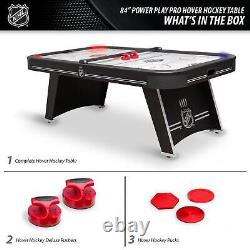 NHL Power Play Pro 84 Indoor Air Hockey Table with Overhead Projection LED and