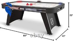 NHL Pro 84 Indoor Air Hockey Table Projection LED Scoring&Light-Up&Corners&Stad