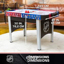 NHL Rush Hover Air Hockey Game Table with Electronic Scoreboard, Pucks & Pushers