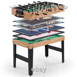 Naipo 48 10-in-1 Combo Game Table Foosball, Air Hockey, Pool & More