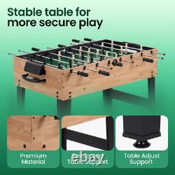 Naipo 48 10-in-1 Combo Game Table Foosball, Air Hockey, Pool & More